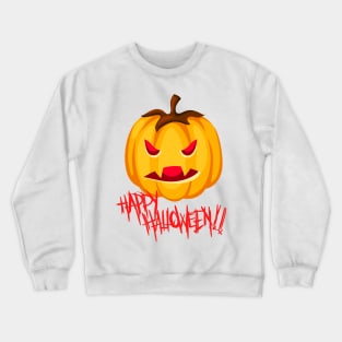 Happy Halloween pumpkin scary gift idea Crewneck Sweatshirt